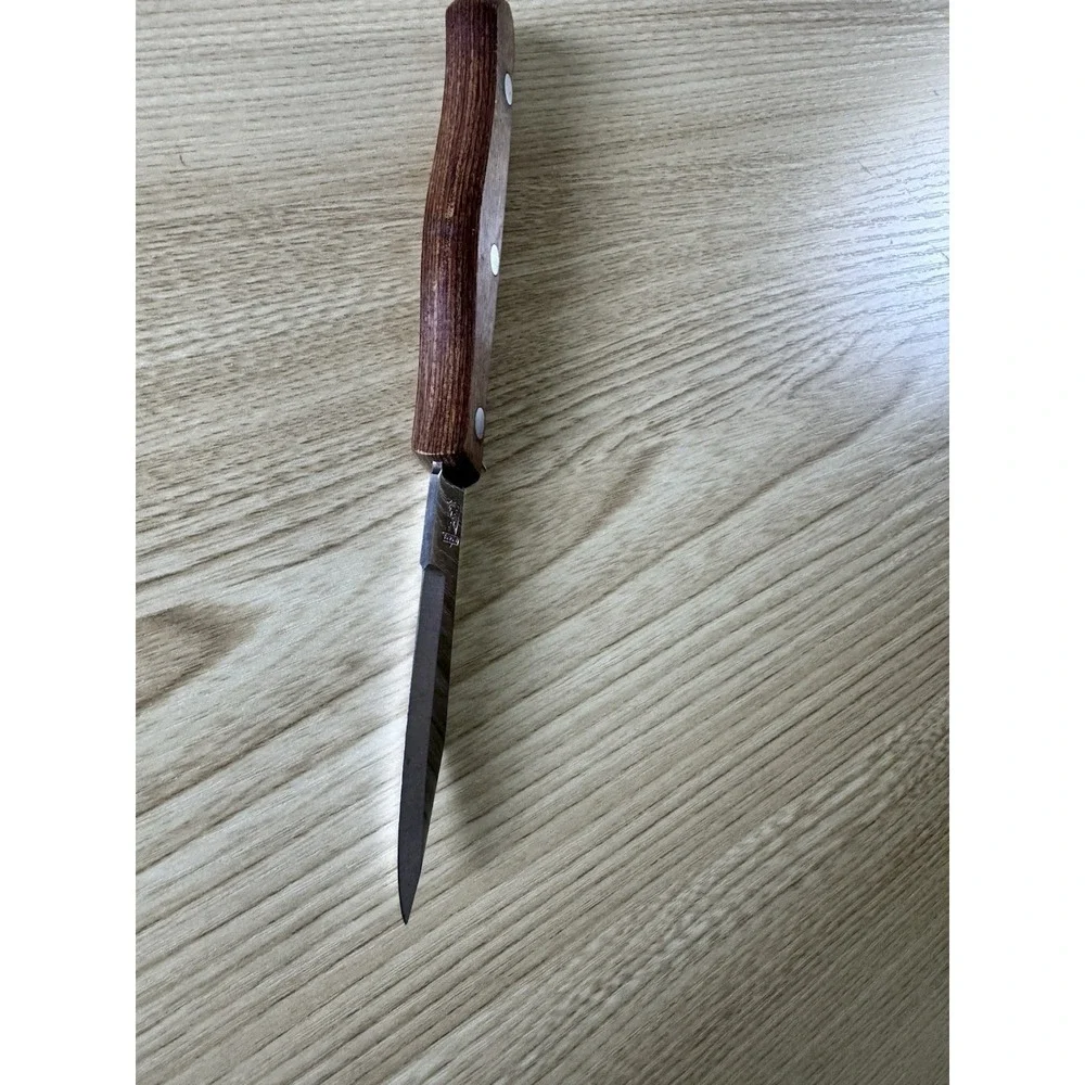 Vintage Maxam Japan Stainless Steel Paring Knife Full Tang Wood Handle 7